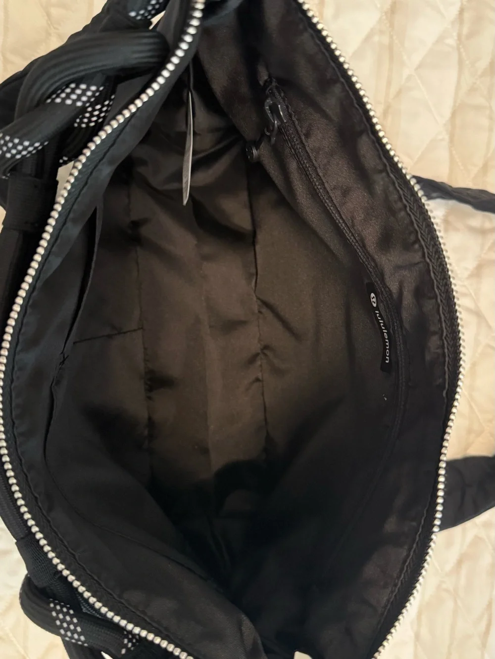 Lululemon Black Rope Crossbody Shoulder Bag Convertible Ruched 6.5